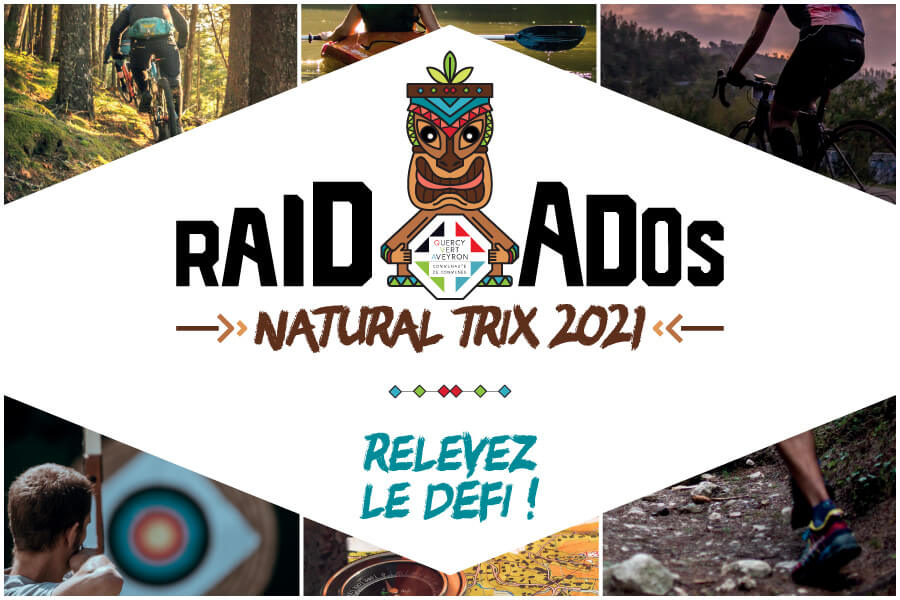Logo pour le raid ados « Natural Trix », réalisé par Céline Jonquille, graphiste freelance