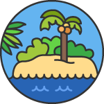 Pictogramme vectoriel représentant des vacances à la mer