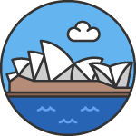 Pictogramme vectoriel de l’opéra de Sydney