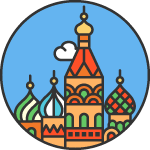 Pictogramme vectoriel de la cathédrale Saint-Basile-le-Bienheureux à Moscou