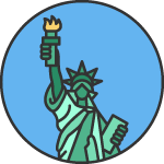Pictogramme vectoriel de la statue de la Liberté