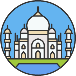 Pictogramme vectoriel du Taj Mahal