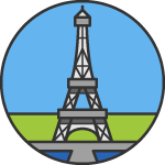 Pictogramme vectoriel de la tour Eiffel