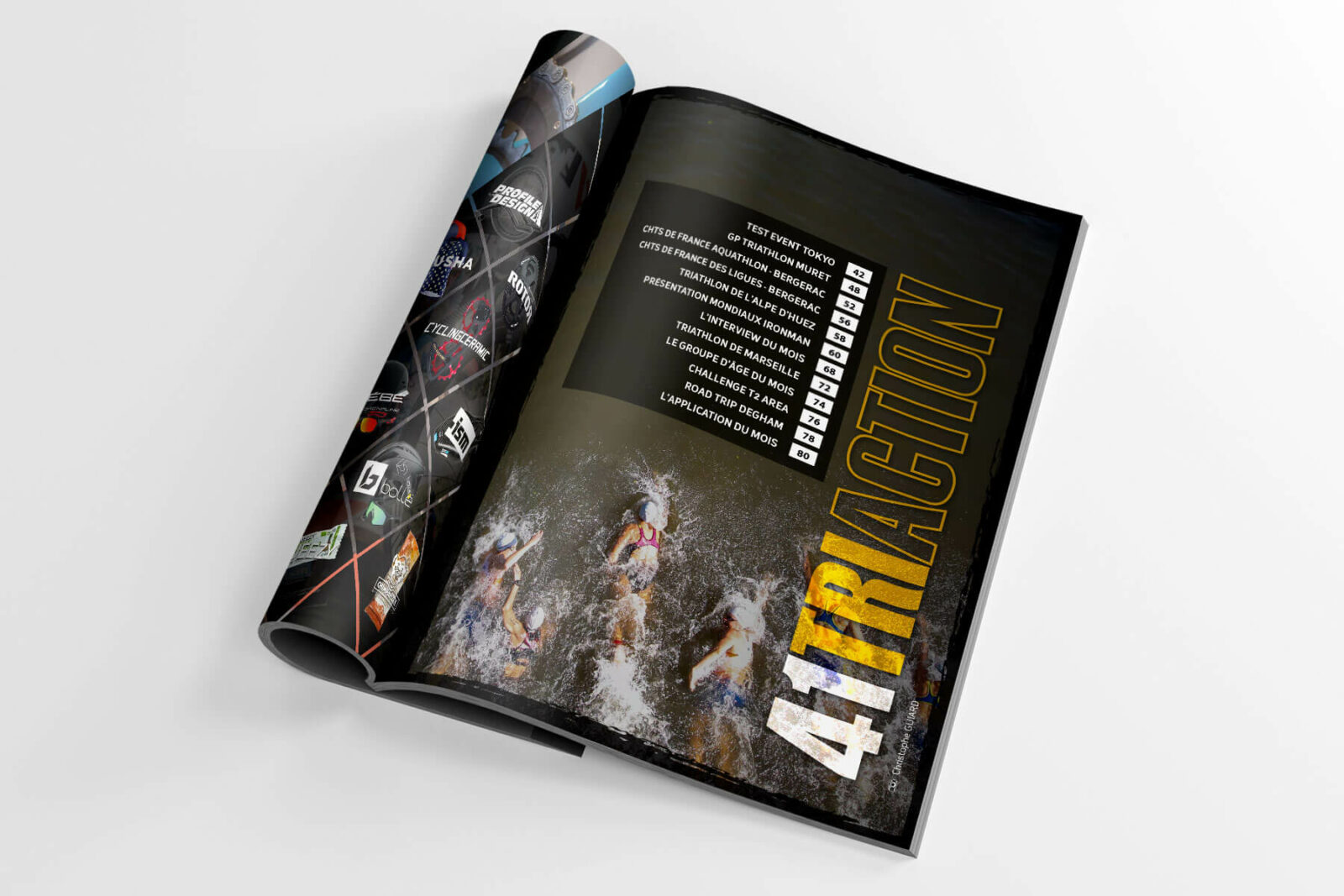 Page de garde de la rubrique Triaction du Triathlete magazine